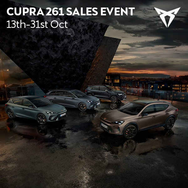 Experience the 261 CUPRA Sales Event at Bradys
Castleknock Now On!