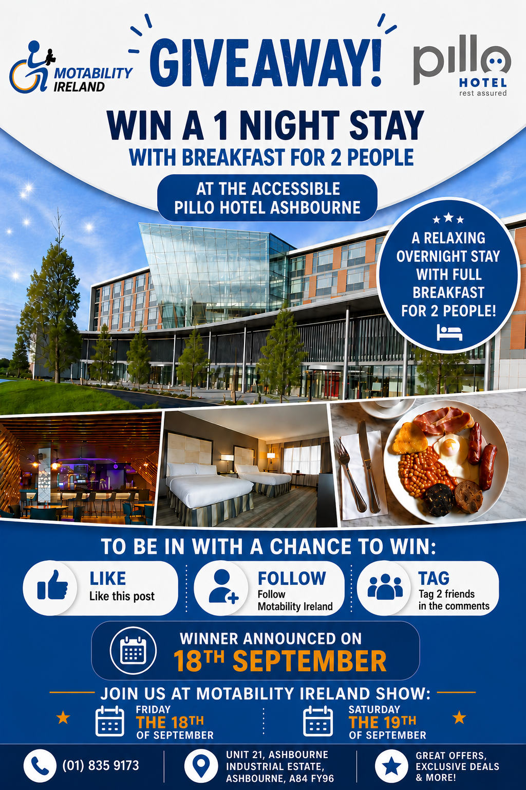 Motability Ireland Pillo Hotel Giveaway - Live Now!
