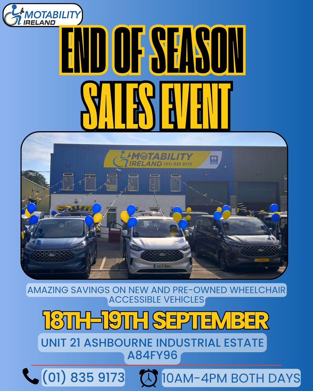 Motability Ireland End of Season Sale