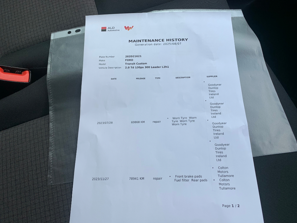 2020 Ford Transit Custom