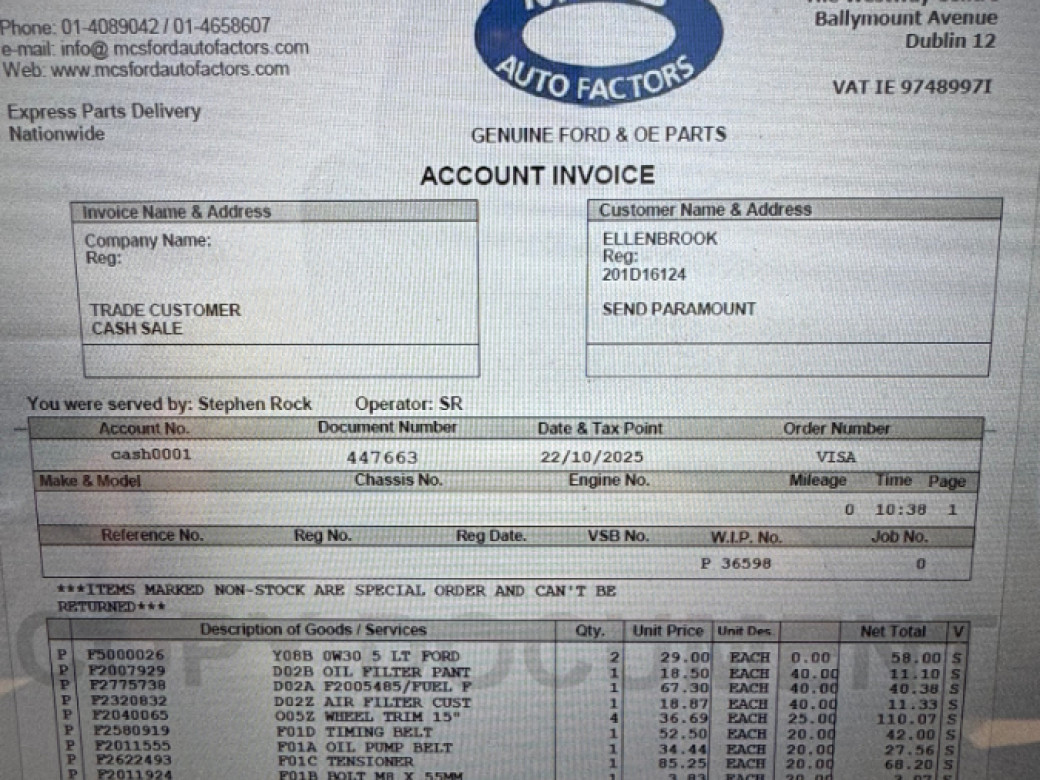 2020 Ford Transit Custom